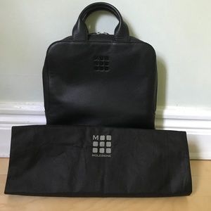 Moleskine leather laptop backpack